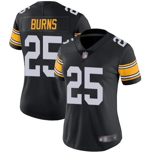 Women Pittsburgh Steelers Football #25 Limited Black Artie Burns Alternate Vapor Untouchable Nike NFL Jersey